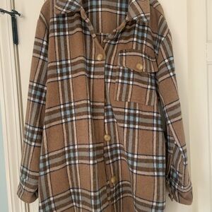 Kori Brown and Blue Plaid Jacket